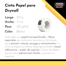 Cargar imagen en el visor de la galería, cinta_papel_para_drywall_x20m_caja_45