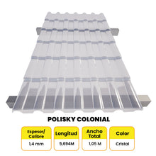 Cargar imagen en el visor de la galería, POLISKY Colonial – Teja de Policarbonato Colonial