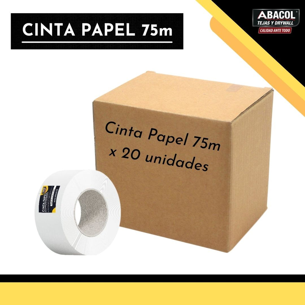 Cinta Papel 75m - Caja x 20