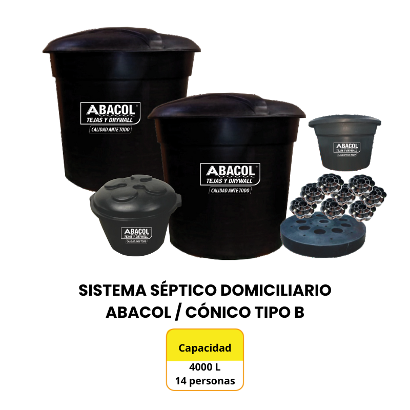 Sistema Séptico Domiciliario 4.000 lts (14 personas)