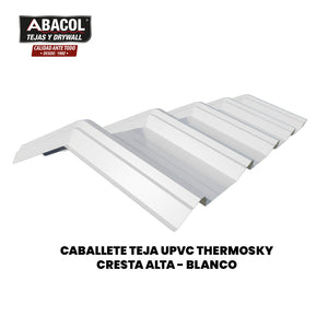 Caballetes  para Teja UPVC Termoacústica Thermosky Cresta Baja, Alta y Colonial