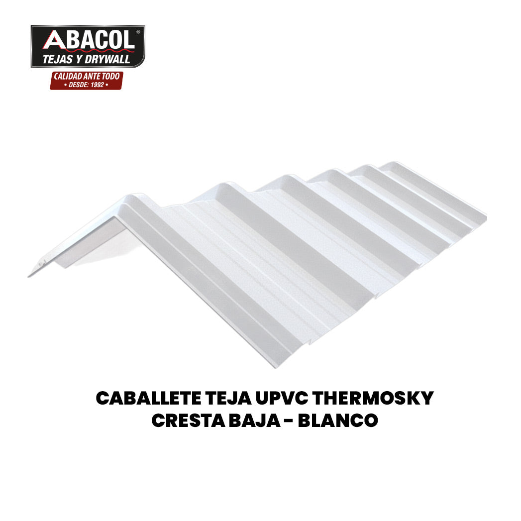 Caballetes  para Teja UPVC Termoacústica Thermosky Cresta Baja, Alta y Colonial