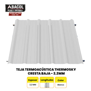 Teja UPVC Termoacústica Thermosky Cresta Baja - 2.2mm